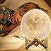 Нічник світиться місяць Moon Lamp 18 см, фото 4