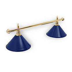 Світильник більярдний 2-х ламповий синій, Світильник для більярдного столу на 2 плафони синій