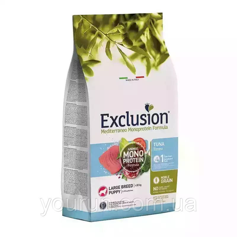 Exclusion Puppy Tuna Large Breed-Монопротеїновий корм для цуценят великих порід з тунцем 12 кг