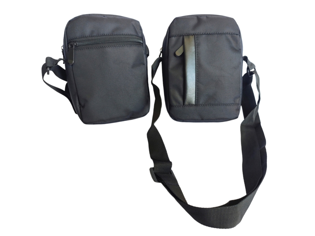 Чоловіча сумка тканинна 19*13 см через плече на блискавці з кишенею в різних варіантах Kay
