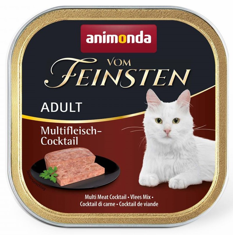 Вологий корм для котів мультим'ясний коктейль Animonda Vom Feinsten Adult Multi Meat Cocktail 100 г, фото 1