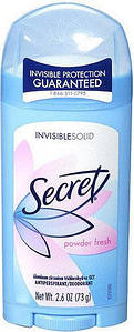 Дезодорант твердий Secret Invisible Solid Powder Fresh 73 g.