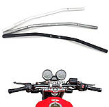 Кермо для мотоцикла 22мм колір сірий 730мм, фото 3