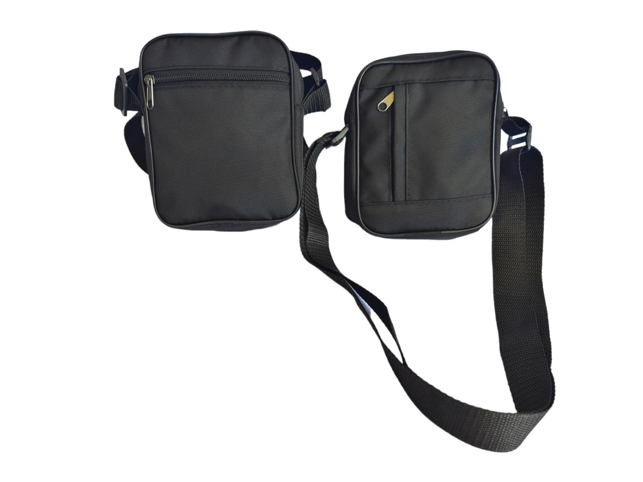 Чоловіча сумка тканинна 18*14 см через плече на блискавці з кишенею в різних варіантах Kay