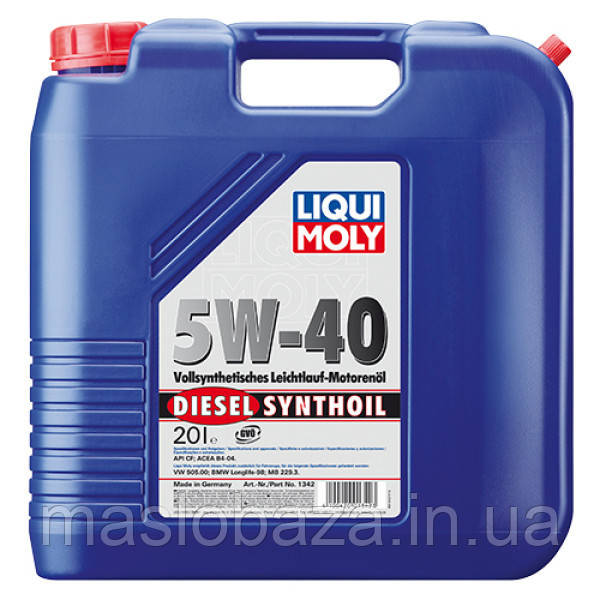 Синтетична моторна олива — Diesel Synthoil SAE 5W-40 20 л.
