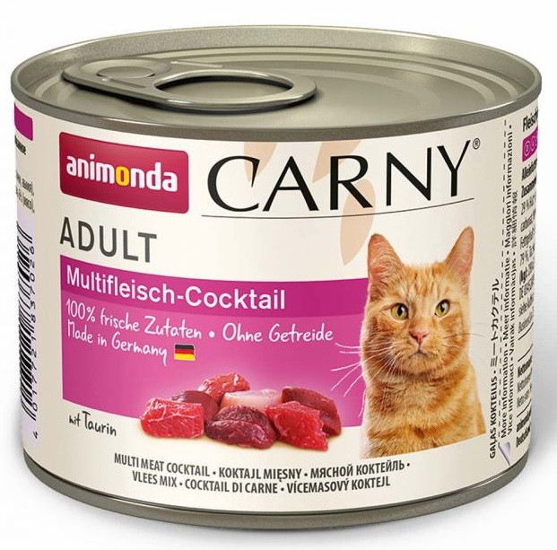 Вологий корм для котів мультим'ясний коктейль Animonda Carny Adult Multi Meat Cocktail 200 г, фото 1
