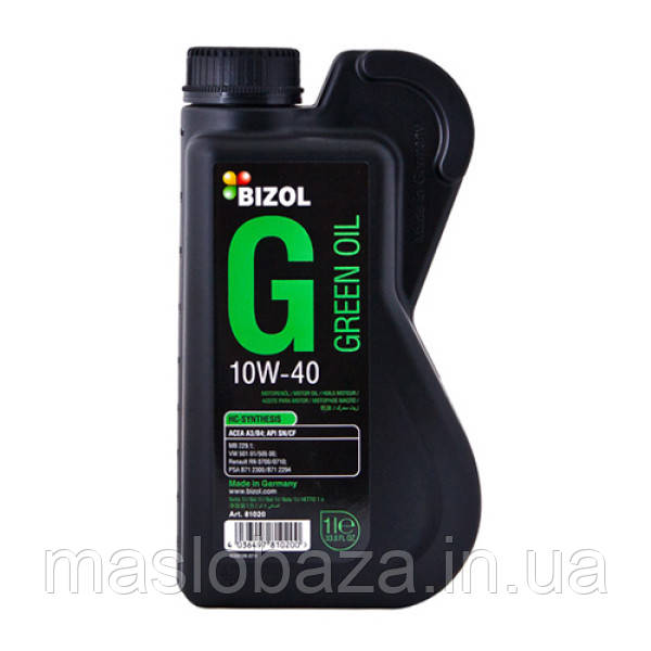 Напівсинтетична моторна олива — BIZOL Green Oil 10W-40 1л