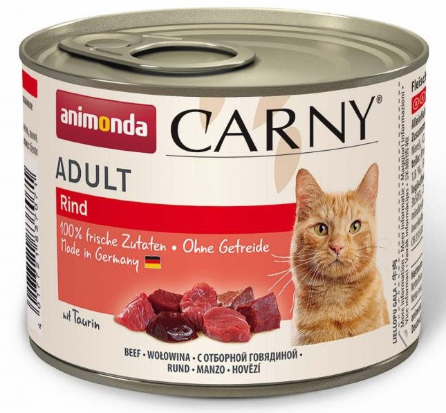 Вологий корм для котів з яловичиною Animonda Carny Adult Beef 200 г, фото 1