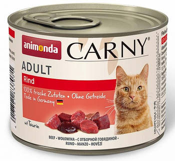 Вологий корм для котів з яловичиною Animonda Carny Adult Beef 200 г