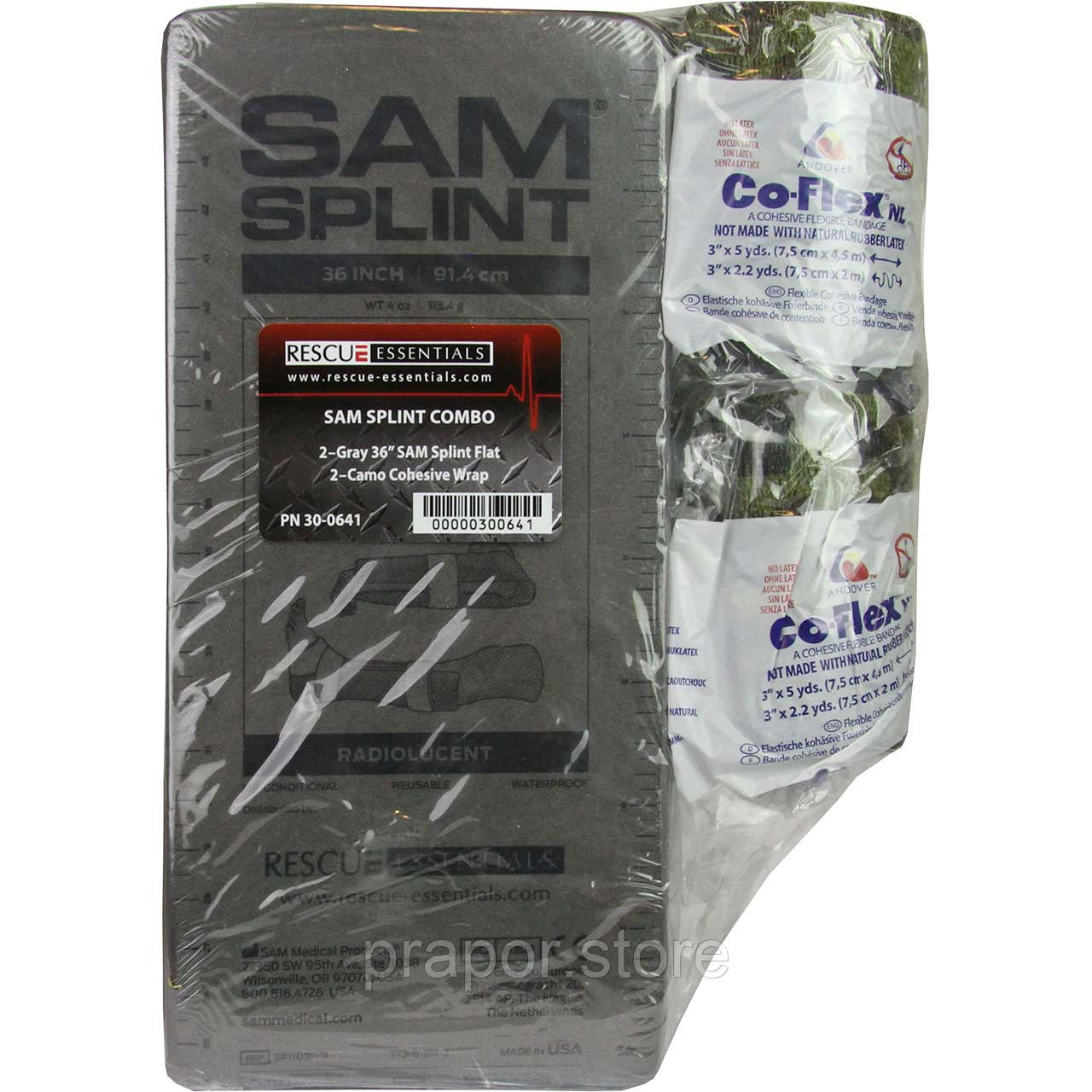 Комплект шин з адгезивним бандажом SAM® Splint Combo Pack (2 Gray 36" SAM® Splints, 2 Cohesive Wraps) - фото 3 - id-p1879805087