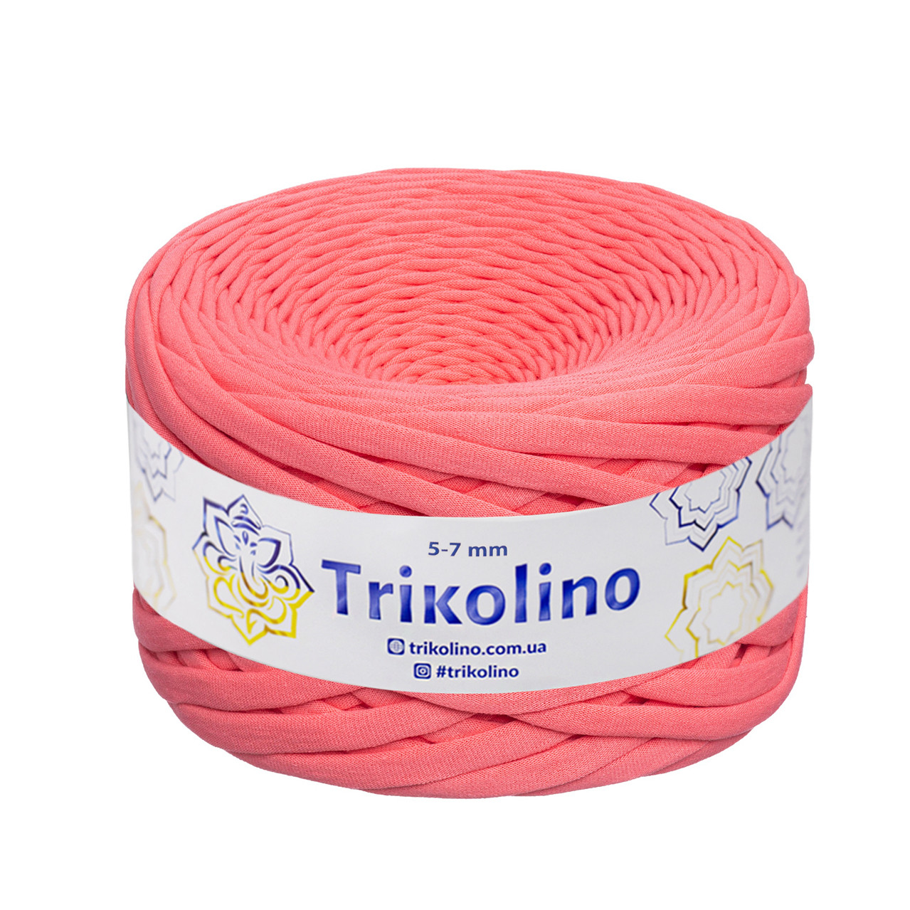 Трикотажна пряжа Trikolino, 5-7 мм., 100 м., Сакура, нитки для в'язання