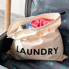 Мішок бавовняний для брудної білизни 38х38 см Laundry (світлий)