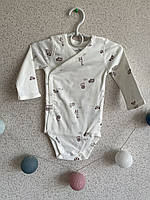 Детский бодик с длинным рукавом и застежками на боку Carters на 9 месяцев молочного цвета