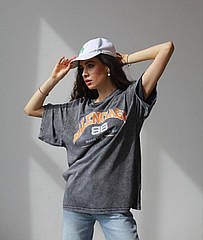 Жіноча молодіжна футболка тай-дай стиль із принтом оверсайз