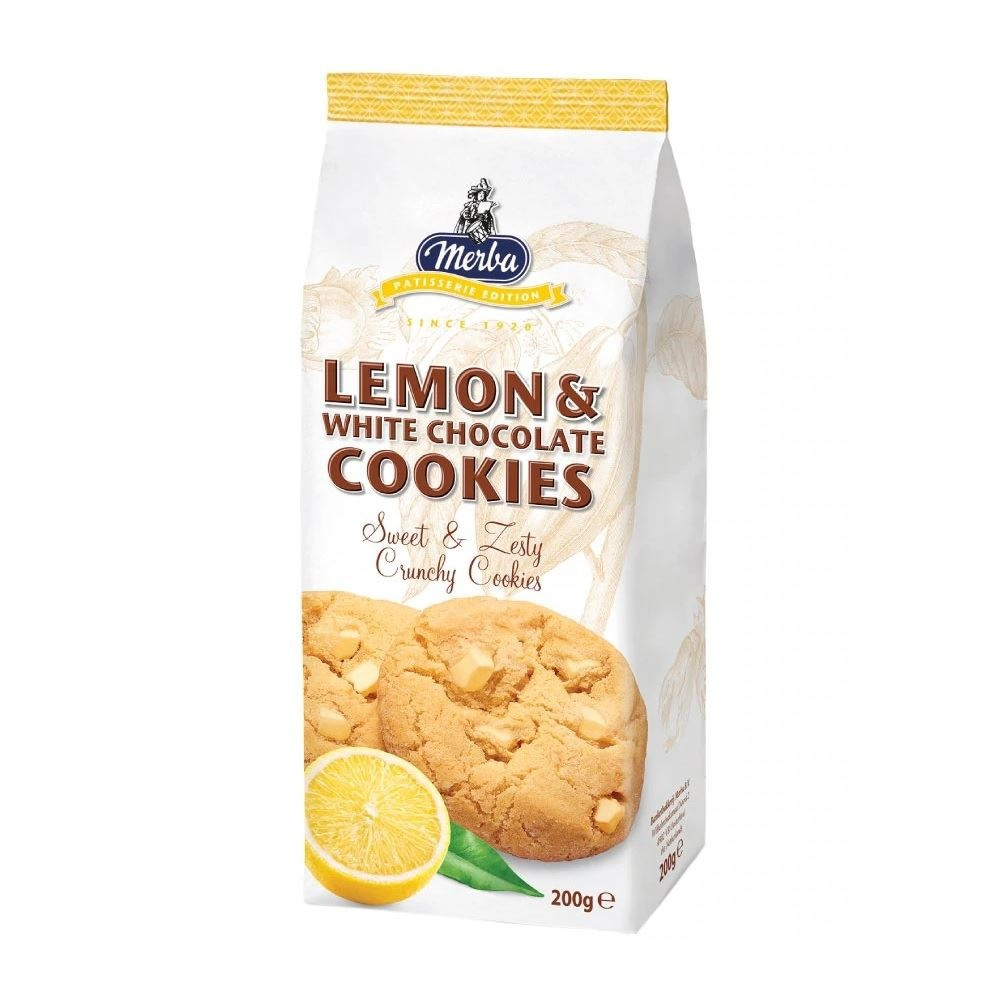 Печиво Merba Lemon & White Chocolate  200 g, фото 1