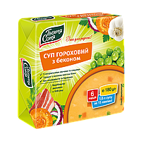 Їжа швидкого приготування Тетя Соня Суп гороховий з беконом 1х160 г БРИКЕТ 28 шт.