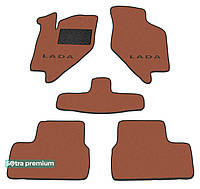 Двошарові килимки Sotra Premium Terracotta для Лада Гранта (mkI) (сидан) 2011-2018 (ST 07399-CH-Terra)