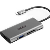 Порт-реплікатор Acer 7-in-1, 8K, HDMI, DP, 2xUSB3.2, USB-C, RJ45, 3.5mm AP (HP.DSCAB.013)