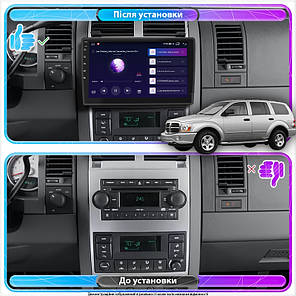 Штатна магнітола Lesko для Dodge Durango II 2003-2006 екран 10" 2/32Gb 4G Wi-Fi GPS Top, фото 4