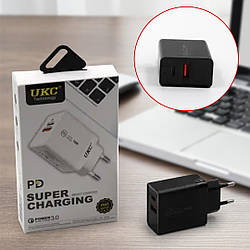 Адаптер Fast Charge 220v 18w PD 889 USB+type C