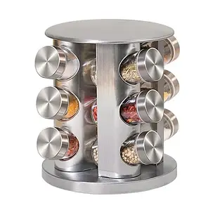 Набір ємностей — карусель для спецій спецівниця на підставці Spice Carousel 12 скляних баночок, фото 2