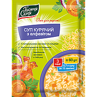 Суп куриный с алфавитом "Тьотя Соня" пакет 60г