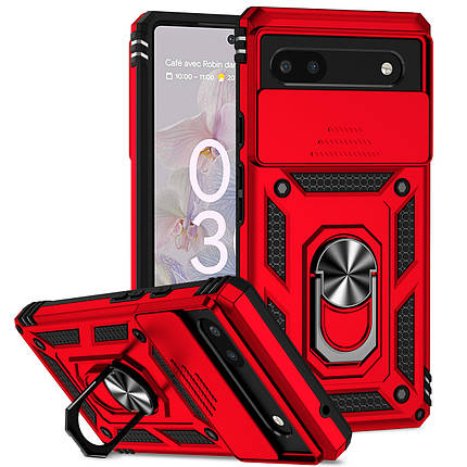 PC + TPU чохол Camshield armor для Google Pixel 6 Pro червоний, фото 1