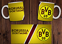 Чашка белая керамическая "ФК Боруссия Дортмунд" Borussia Dortmund BVB 09 Aurora