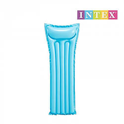Пляжний надувний матрац Intex 183x69 см Блакитний