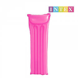 Пляжний надувний матрац Intex 183x69 см Рожевий