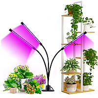 Гибкая фитолампа для растений 3 ветки, 30 Вт L3 / Светодиодный фитосветильник для растений