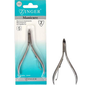 Манікюрні кусачки з нержавіючої сталі 9 см для манікюру Zinger Classic X1-17 в упаковці 3 шт