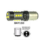 Лампочка 12-32V з велик. цок. 15LED 2-х конт. S25-078 CAN 3030-15 500Lumen