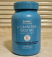 Карнітин GNC Total Lean L Carnitine 1000 mg 60 таблеток для схуднення жироспалювач