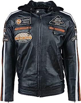 Urban Leather '58 GENTS' | Amsterlam Чоловіча шкіряна мотоциклетна куртка зі схваленими CE захистами спини, плечей і ліктів