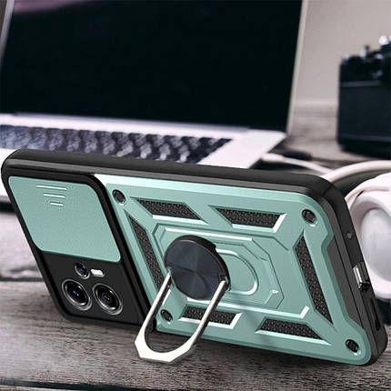 PC + TPU чохол Camshield Armor для Motorola G53 / зелений, фото 3