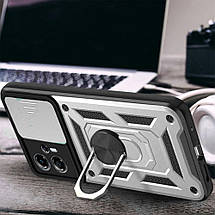 PC + TPU чохол Camshield Armor для Motorola G14 / сріблястий, фото 3