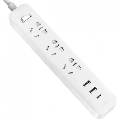 Сетевой фильтр Xiaomi Mi XMCXB05QM Power Strip 20W Fast Charge 3sock/2USB/1TypeC - фото 1 - id-p1879915666