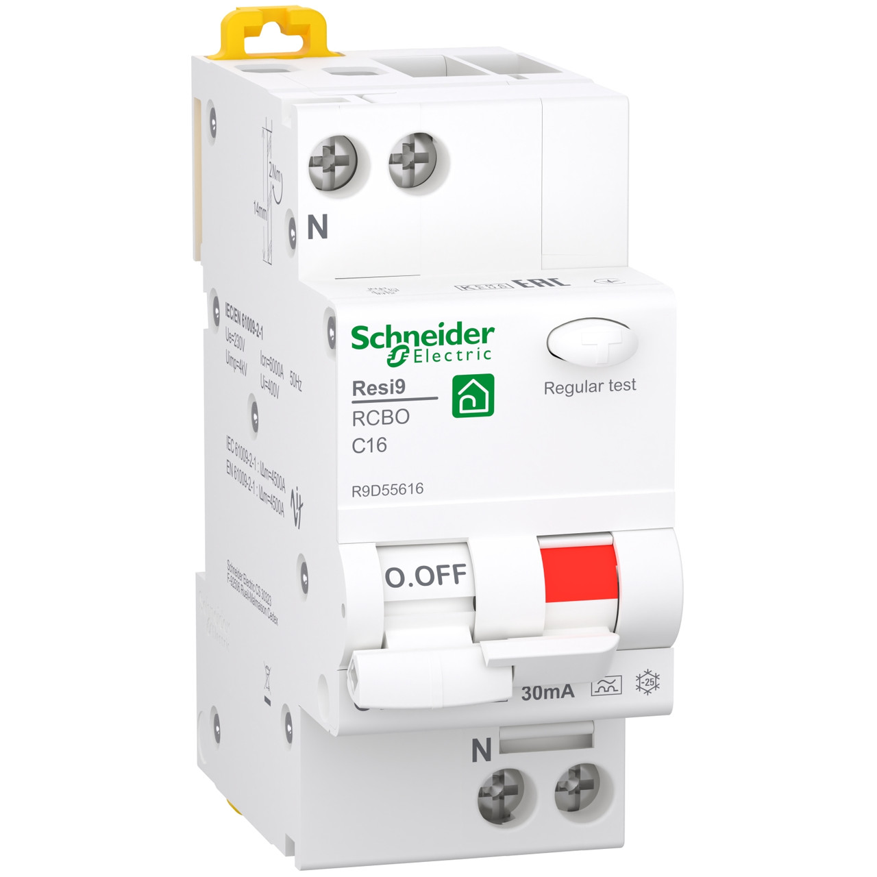 R9D55625 Resi9 Диференційний вимикач 6kA 1P+N 25A C 30mA тип А Schneider