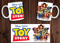 Чашка белая керамическая "История игрушек" Toy story  ABC