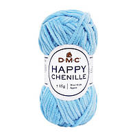 Пряжа плюшевая Happy Chenille Цвет: голубой