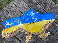Часы ручной работы в форме карты Украины