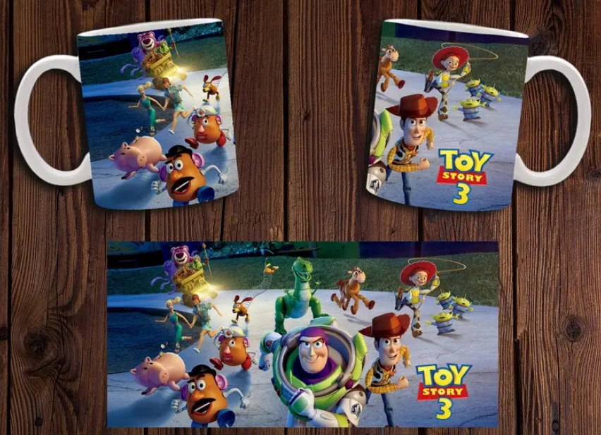 Чашка біла керамічна "Історія іграшок" Toy story ABC