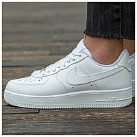 Мужские / женские кроссовки Nike Air Force 1 Classic White Low Premium, кожаные кроссовки найк аир форс лов