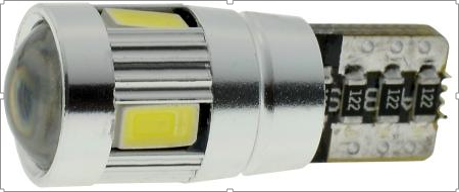 Лампочка без цок.Т10 LED 5630-6 CAN 12V Cyclone 062 (180lumen) - фото 2 - id-p1879727031