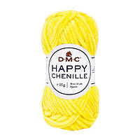 Пряжа плюшевая Happy Chenille Цвет: желтый