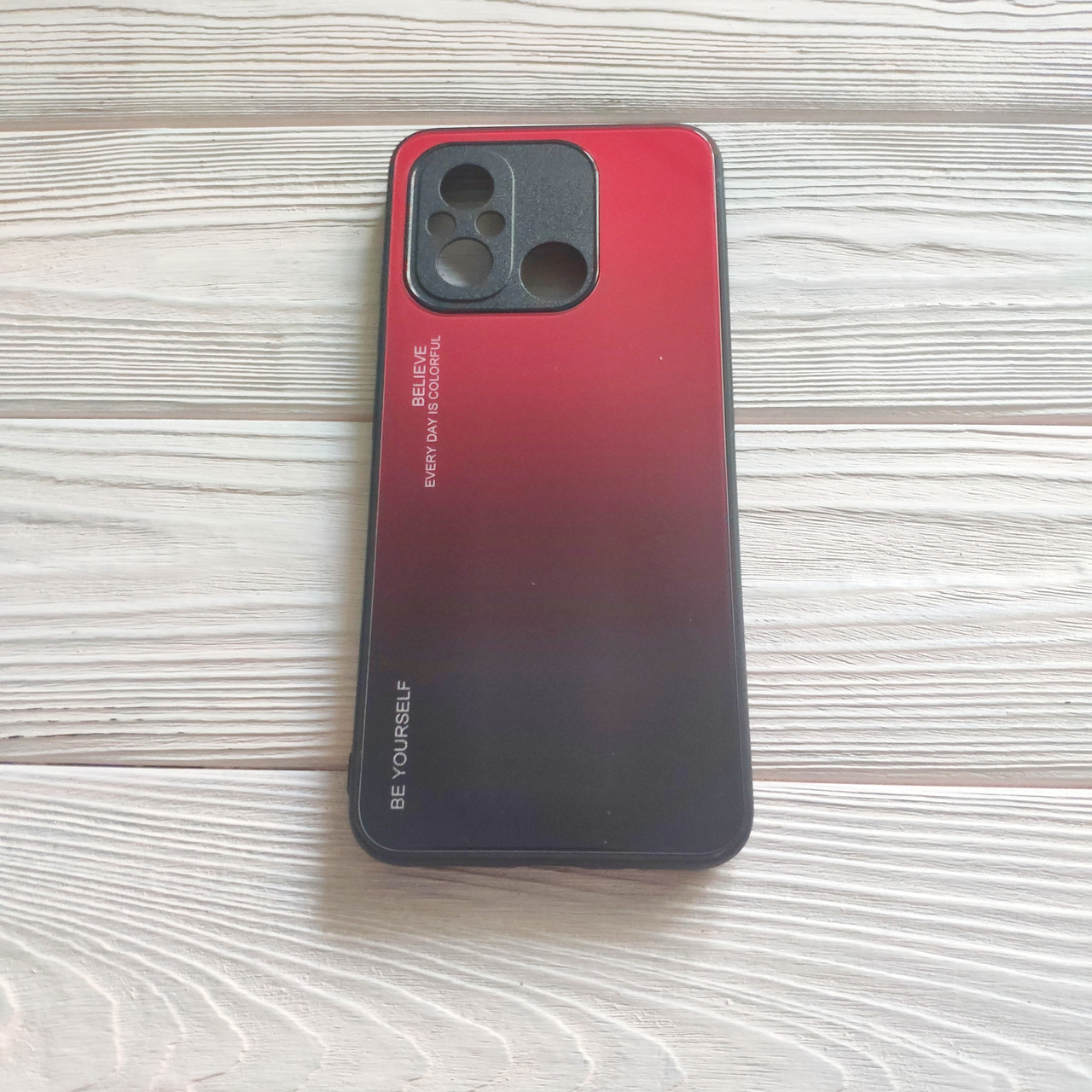 Чохол Gradient для Xiaomi Redmi 12C Red-black