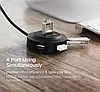 USB-хаб Ugreen USB 2.0 hub розгалужувач 4 порти 0.25 м Black (CR106), фото 3