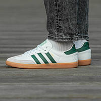 Мужские кроссовки Adidas Samba White\Green кроссовки адидас самба крсоівки adidas spezial кроссовки адидас