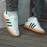 Мужские кроссовки Adidas Samba White\Green кроссовки адидас самба крсоівки adidas spezial кроссовки адидас